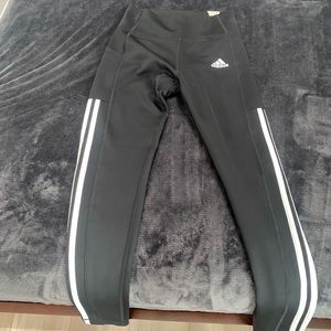 Black and white Adidas leggings